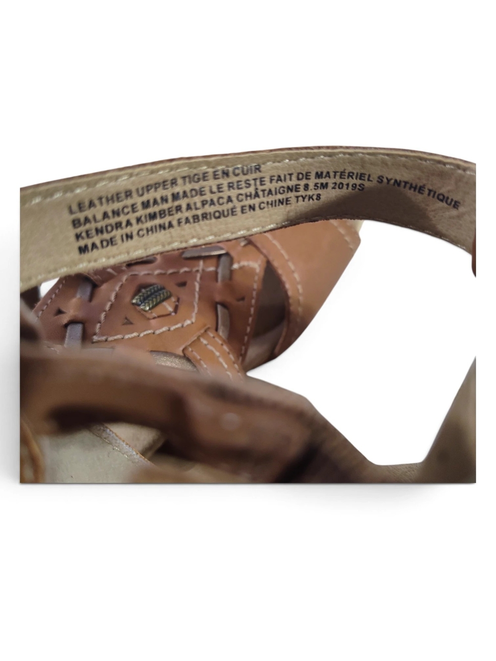 Earth Origins Kendra Kimber Womens Brown Leather Wedges Heels Shoes Size 8.5 - Picture 10 of 12